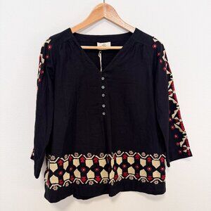 NWT Anthropologie Marianna Embroidered Top by Stella Forest Size 36 / US 4